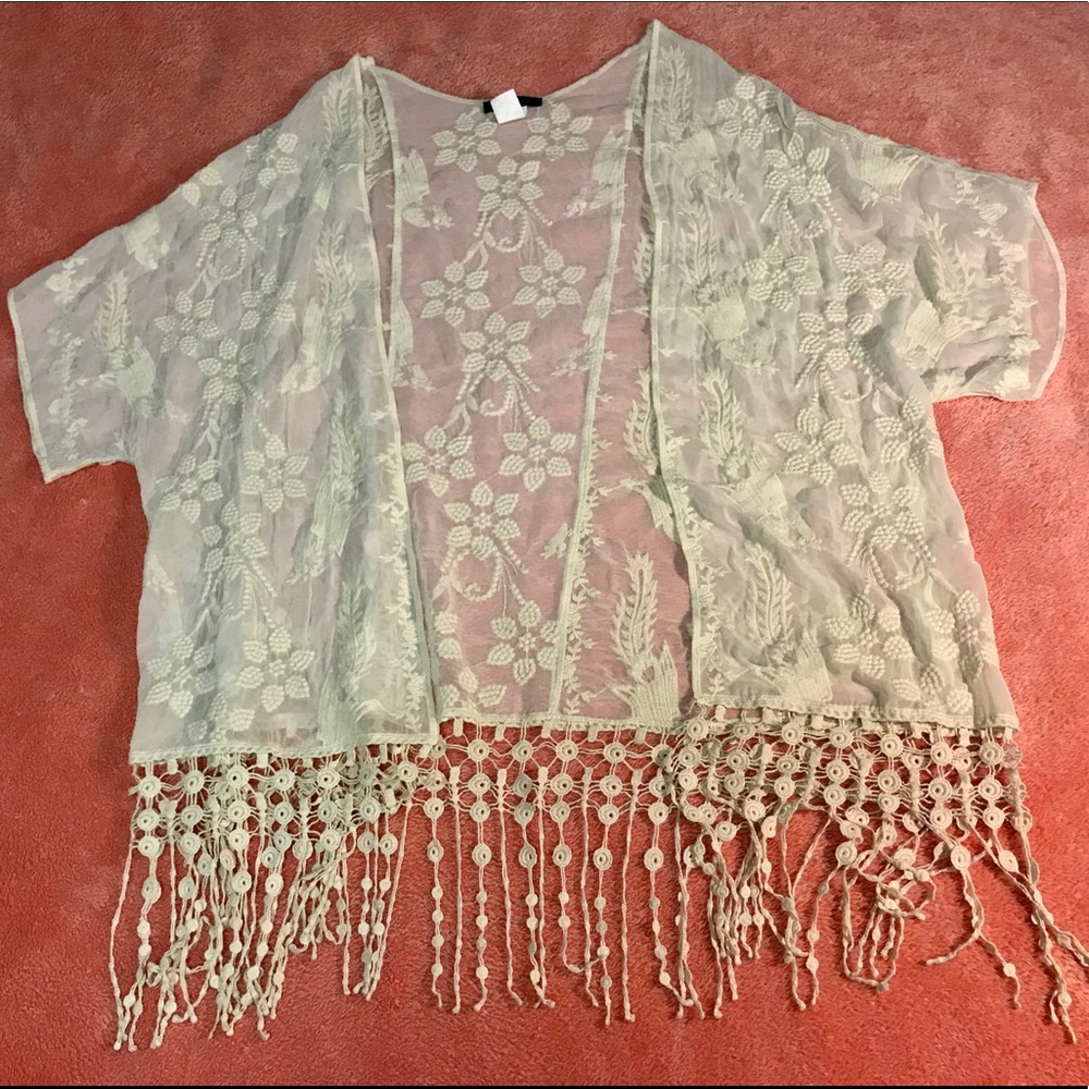 Crochet Sheer kimono Cardigan